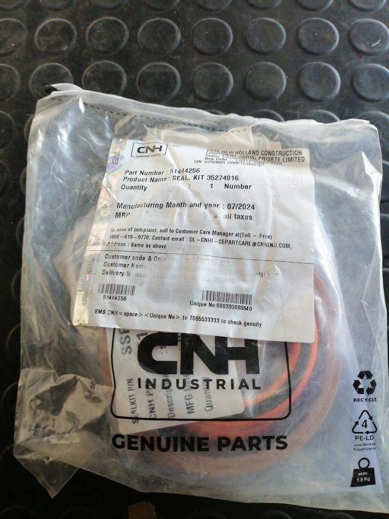 KIT DE SELLOS 60X100 ESTABILIZADOR PARA CASE 570SV 851FX 51444256