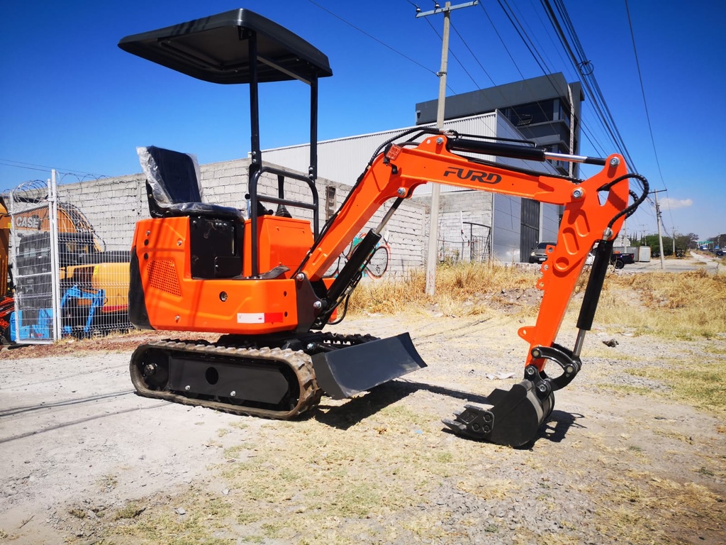2025 MINIEXCAVADORA FURD FWJ-1000 MOTOR: KOOP KD192F 1 CIL. DIESEL (10HP) ,BOMBA HIDRÁULICA DE ENGRANES, AUX HIDRÁULICO PARA IMPLEMENTOS, PALA TOPADORA, ORUGRAS DE HULE, CUCHARÓN DE 40 CMS. PESO OPERATIVO: 1,000 KGS. (EQUIPO NUEVO SIN GARANTÍA).