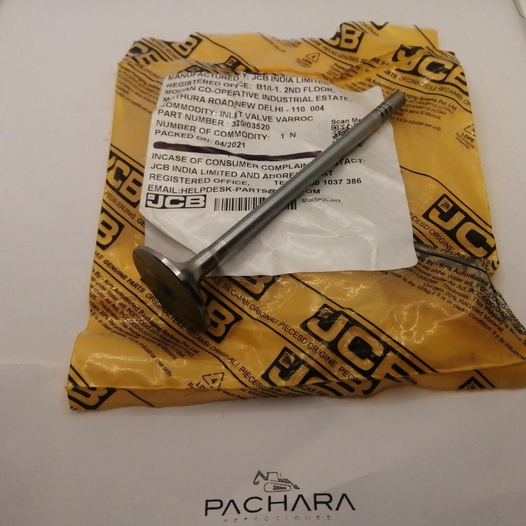VALVULA DE ADMISION PARA JCB 444 320/03520 320/03697 320/03612 