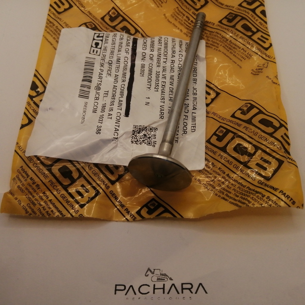 VALVULA DE ESCAPE PARA JCB 444 448 320/03521 320/03698 320/03616