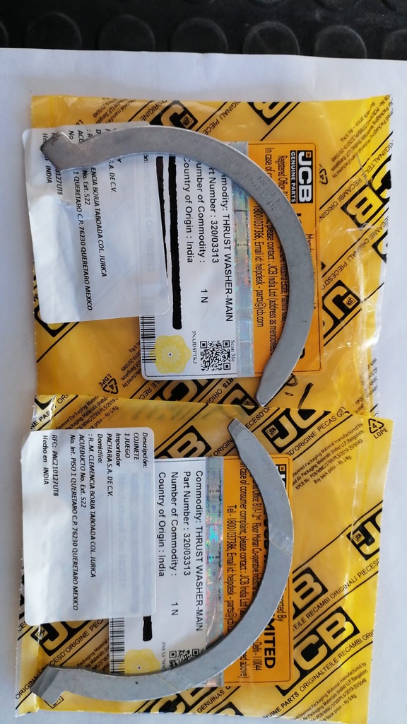 PAR MEDIAS LUNAS STD DE MOTOR PARA JCB 444 320/09208