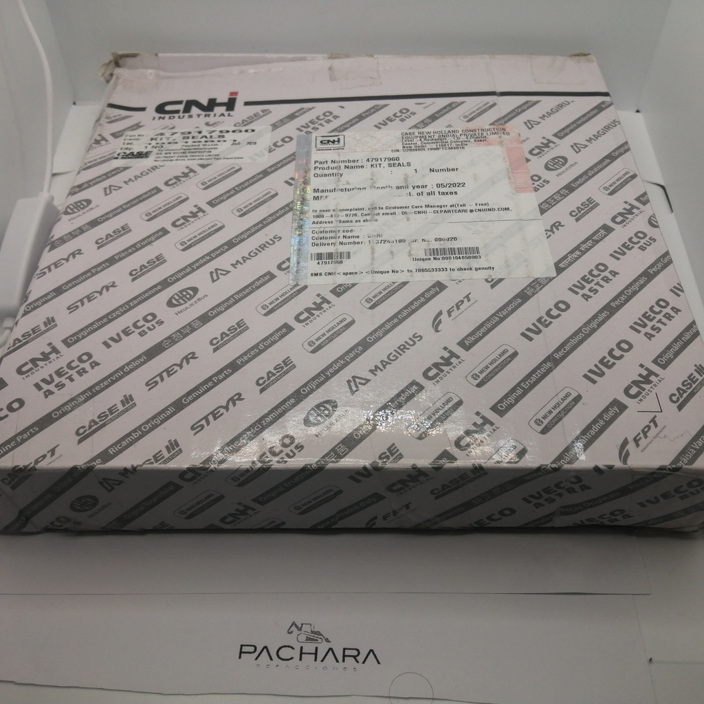 KIT DE SELLOS 65X125 DIPPER PARA CASE 770EX 851EX 47917960 original