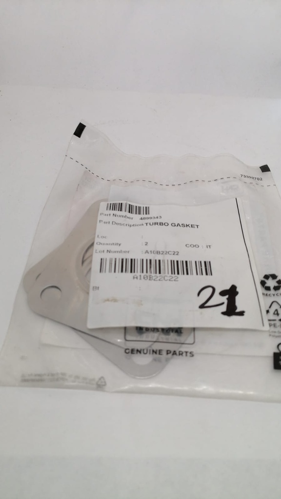 EMPAQUE DE TURBO PARA 770FX CASE 580N IVECO TIER 4A 48993343