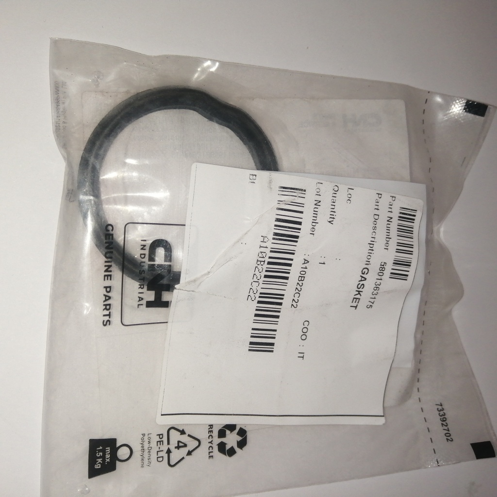 EMPAQUE REDONDO DE ADMISION PARA 770FX CASE 580N IVECO TIER 4A 5801363175 (lleva 4)