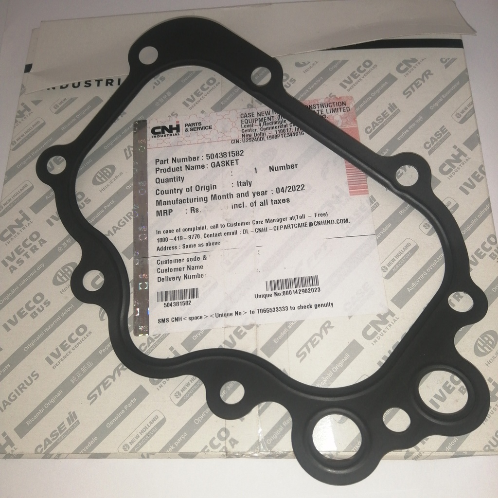 EMPAQUE ENFRIADOR DE ACEITE PARA 770FX CASE 580N IVECO TIER 4A 504381582