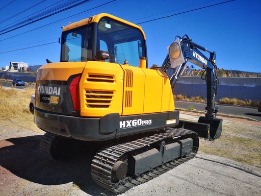 [MEXC-32] 2024 EXCAVADORA HYUNDAI HX60PRO NUEVA, MOTOR YANMAR 4 CIL DIESEL 50HP , CABINA CERRADA CON A/C, CUCHARÓN 0.21M3, AUX HIDRÁULICO, ORUGAS METÁLICAS, PESO 5,800 KGS