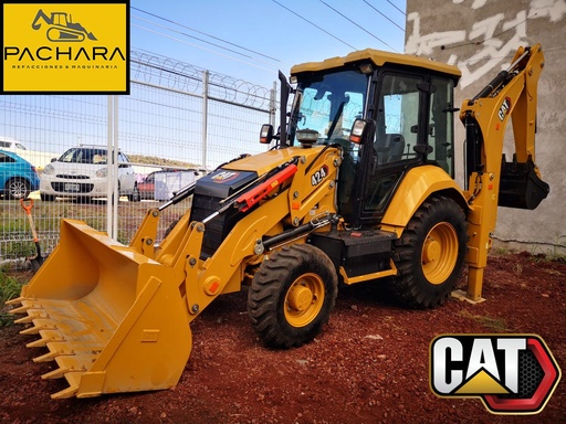 [RCAT-03] 2025 RETROEXCAVADORA CATERPILLAR 424 4WD (NUEVA) MOTOR CAT C3.6 4 CIL TURBO 75 HP (INYECCIÓN ELECTRÓNICA), TRANSMISIÓN POWER SHUTTLE 4X4, BOMBA HIDRÁULICA CAT DE PISTONES AXIALES, KIT HIDRÁULICO, CABINA CERRADA FOPS/ROPS CON A/C, CUCHARÓN FRONTAL 1M3, ESTABILIZADORES RECTOS (TIPO EUROPEO) DE SILLA DESLIZABLE, CUCHARÓN TRASERO 36 PULG. (1 AÑO DE GARANTÍA)