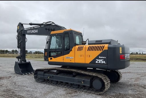 [EXC-13] 2025 EXCAVADORA HYUNDAI R215L SMART (NUEVA)  MOTOR CUMMINS  6 CIL. 6BTA5.9-C SERIE: TURBO 148HP, BOMBA HIDRÁULICA HYUNDAI TWIN K3V112DT DE PISTONES AXIALES, MOTORES DE TRÁNSITO Y DE GIRO HYUNDAI DE PISTONES AXIALES, TRÁNSITOS DE 600MM, AUX HIDRÁULICO, CUCHARÓN STD 0.92 M3, CABINA CON A/C, PANTALLA LCD, PESO 22,200 KGS. (1 AÑO DE GARANTÍA)