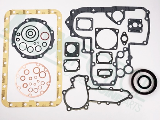 [K1G486-99360-MXF 6689018 7013263] SET DE EMPAQUES INFERIOR MOTOR KUBOTA KV2203-MDI BOBCAT S150 S175 (incluye reten del y trasero) 6689018 7013263