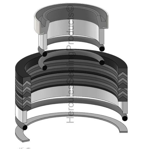 [RE18751-HR] KIT DE SELLOS 1.75 X 3.00 BUCKET PARA JOHN DEERE 300B RE18751