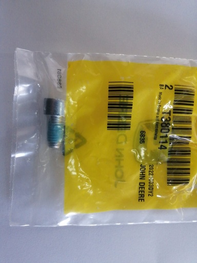 [T380114-O T164648] TORNILLO INT CORTO DE BOMBA TRANS PARA JOHN DEERE 310J T380114