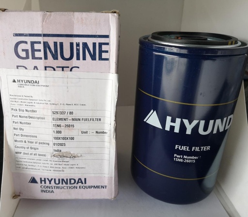 [1SN6-26015-O] FILTRO DE DIESEL PARA HYUNDAI R210 SMART 1SN6-26015