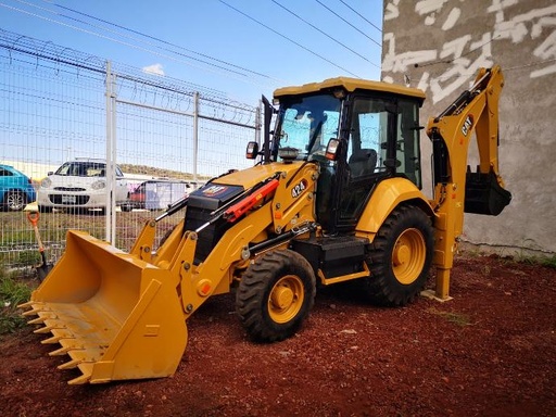 [RCAT-01] 2022 Caterpillar 424 Retroexcavadora (Nueva) 4X4 Motor CAT C3.6 Turbo, 75HP, Transmisión Power Shuttle, Bomba Hidráulica de desplazamiento Variable, Cabina cerrada.